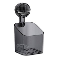 吸盤置物架 免釘免鑽 強力吸盤 浴室廚房收納 可重複使用, 透明灰, 1個