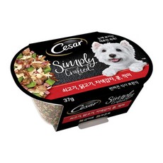 시저 강아지 심플리 크래프티드 습식사료, 소+닭+자색감자+콩+적미, 37g, 1개