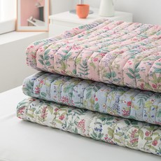 모달패드 플라워패턴 알러지케어 고밀도 모달 100% SS Q 침대패드, 핑크