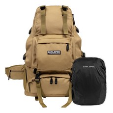 밀스펙 남녀공용 여행용 백팩 배낭 기내용 데일리, 카멜 (트래블) + 레인커버, 1개