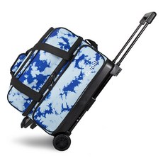 볼링 2볼백 볼링공 더블 투볼 보관 바퀴 달린 캐리어형 가방, 블루 타이 다이 GO