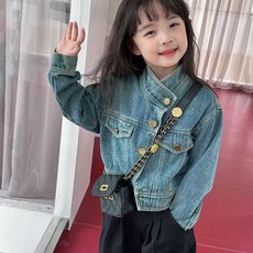 兒童牛仔外套 女童春秋新款韓版休閒短款上衣