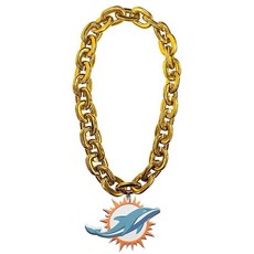 Aminco Miami Dolphins NFL 팬 체인 골드