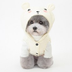 댕숍 의상 [누빔 패딩조끼], 아이보리, 2개