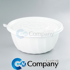 씨앤기업 [CN] 195파이 칼국수용기 대(백색) 세트(합포장), 200세트, 1개