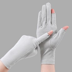 MIROSE 여성 자외선차단 운전장갑 등산 골프 장갑 양손 미끄럼방지, MRS_그레이, 1개