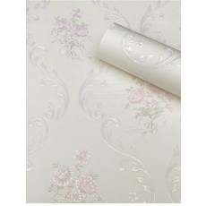 꽃무늬벽지 엔틱 플라워 포인트 벽지 유럽식 부직포 침실 거실, 55131 벽지만