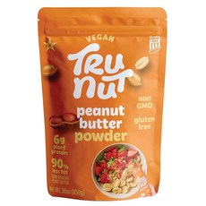Tru-Nut 땅콩 버터 파우더 - 천연 성분으로 제작 - 비건 저탄수화물 글루텐 프리 GMO 프리 - 저칼로리 땅콩 버터 단백질 파우더 - 땅콩 버터 맛 887.2ml, 30 Ounce (Pack of 1), 1