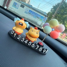 카피바라 주차번호판 알림판 임시주차 연락처 자동차장식품, 01