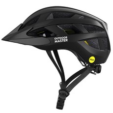 OutdoorMaster 미국 Mips 자전거 헬멧 남성용 마운틴 베이스볼 바이크 여성용 안전모 라이트, 검은색, 1개