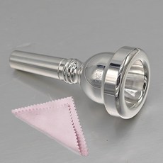 캐시비트 12C 실버 스몰 샹크 트롬본 마우스피스 뛰어난 사운드를 위한 유포늄 바리톤 및 테너 트롬본과 호환 브라스 악기 액세서리, 1개