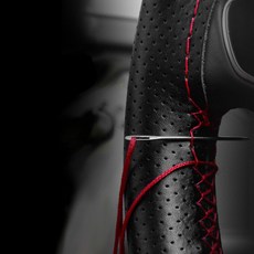 3S/핸들커버/소가죽 DIY핸들커버/전차종적용/FITI인증, 유공타입-브라운_브라운