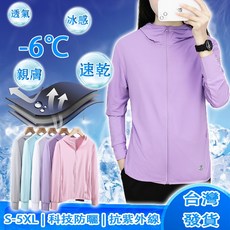 冰絲防曬外套 - 涼感透氣抗UV加長帽檐遮陽