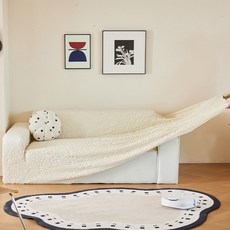 Tanit 사계절 논슬립 고탄력 만능 스판 올핏 쇼파커버 1인용 2인용 3인용 4인용 5인용, 1개, 아이보리