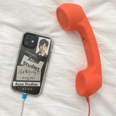 선물 부모님 레트로 전화기 수화기 감성 청취기 핸드폰, C. 오렌지