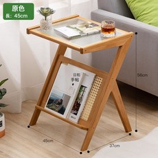 輕奢簡約玻璃小茶几桌 簡易邊幾, 1件, 款-長虹玻璃-原色45長