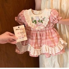 女童洛麗塔公主裙 夏裝小童女寶寶洋氣連衣裙甜美週歲禮服裙潮
