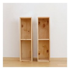 DIY 삼나무 원목 슬림 2단책장 틈새장 1P