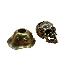 헬멧 해골 병사 모양 랜야드 비즈 파라코드 비즈 황동 참 비즈