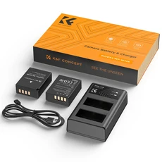 K&F Concept 1300mAh NP-W126 Fujifilm X100VI II 카메라 비디오 배터리용 및 충전기