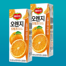 오렌지드링크팩 팩음료수 델몬트오렌지, 32개, 190ml
