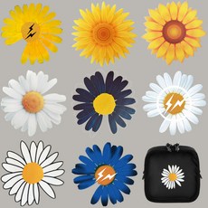 이로나 DTF 꽃 해바라기 패브릭 열전사 스티커, 1개, 3.   오렌지 선샤인 해바라기