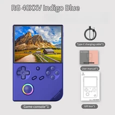 ANBERNIC RG 40XXV 레트로 핸드 헬드 게임 콘솔 64 비트 Linux 40 ''IPS 스크린 WIFI 256G PSP RGB 조이스, 01 China Mainland, 04 64G 128G8K Games, 04 Blue