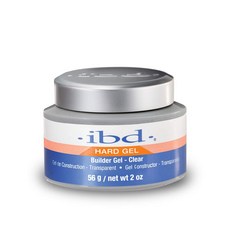 ibd 하드 젤 LED/UV 빌더 젤 - 투명 강한 아크릴 마감 네일 익스텐션 조각 및 오버레이에 완벽 전문가 품질 56.7g 1개 팩, Clear