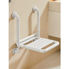 벽걸이 폴딩의자 접이식 노인 욕실보조 화이트 등나무 안전 샤워용 실버, 노란색 좌석너비35cm