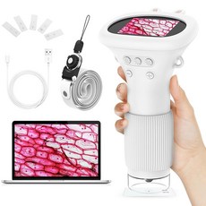 [ 1190419 ] HUTACT 5.1cm(2인치) 스크린이 있는 아동용 현미경 휴대용 - 1000배 미니 디지털 포켓 현미경 모든 연령대를 위한 크리스마스 및 생일 선물