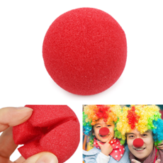 파티 분장용 스폰지 삐에로코 크리스마스 루돌프 빨간코 할로윈 코믹 코스튬 장식, 1개, 빨강