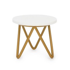 1 6 스케일 인형의 집 가구 미니 원형 커피 테이블 미니어처 장식 거실 침실 가족 방 주방 발코니 요정 정원 프로젝트 골든 스탠드 175514, 골드