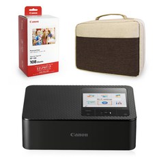 캐논 포토프린터 셀피 CP1500 + 인화지108매 + 잉크 + 가젠 파우치가방, 블랙 ( CP1500+108매+잉크+가방 )