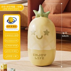 귀여운 과일 에어펀치백 오뚜기펀치 샌드백 샌드백펀 치볼펀치백 장난감32/64cm 공기펌프 세트(과일 카툰 귀여운 디자인 펀치・놀이 겸용 운동 놀이), 64cm, 파인애플