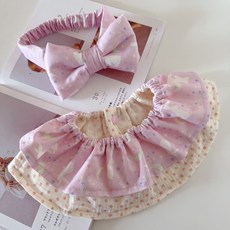 粉色兔子星星嬰兒口水巾髮帶套裝，柔軟親膚，超強吸水，可愛造型，送禮首選