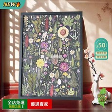 A11手工diy乾花 永生花 乾燥花材料包 壓花 永生花 不凋花 香薰蠟燭材料 不凋花 浮游花 香薰蠟燭 SR, 胡桃色,20寸掛牆(送黑色背景卡紙)