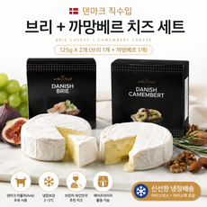 덴마크 직수입 브리+까망베르 치즈 혼합세트 (세트당 각 브리 125g+까망베르 125g), 10세트, 250g