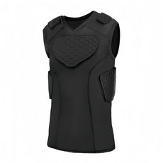 토페터 야구 가슴 보호 조끼 립이 있는 속옷 저지 어깨 및 등 패딩 축구 럭비 농구용 패딩 민소매 셔츠 XL 450840