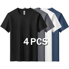 구스 남녀 기능성 냉감 쿨링 퀵드라이 반팔티셔츠 4장세트 GOOSE ITALY