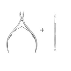 스테인레스 스틸 큐티클 니퍼 네일 매니큐어 가위 클리퍼 트리머 죽은 피부 리무버 페디큐어 커터 도구, [03] set 1, 1개