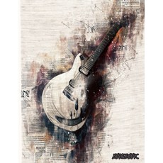 노트북: 빈티지 일렉트릭 기타 작곡 저널. 120페이지., 기본