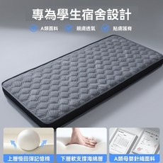 MIIOW學生宿舍床褥 A類面料親膚透氣 慢回彈記憶棉舒適解壓 海綿支撐保護脊椎