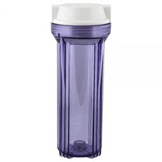 Hydronix HF2-10CLWH12 25.4cm10인치 투명 하우징 화이트 플랫 캡 1.3cm1/2인치 포트, Hydronix HF2-10CLWH12 25.4cm(1