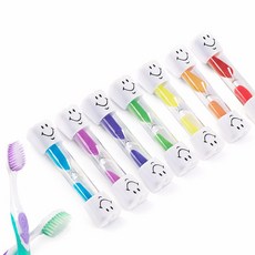 라스고 치아모래시계 양치시계 3분 어린이집선물 모래멍, 3색, 3개