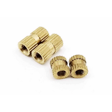 국산 황동 인서트 너트 관통형 M3 M4 M5 구리 사출 널링, 5개, 8mm