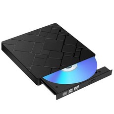 Type-C + USB 3.0 외장 드라이브 - 24X 고속 다기능 CD/DVD 버너 라이터 어댑터, 검은색