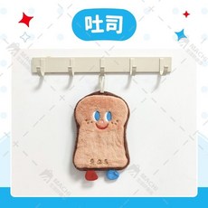 鴨鴨擦手巾 可掛式珊瑚絨擦手巾 加厚吸水速乾擦手布, 吐司, 1個