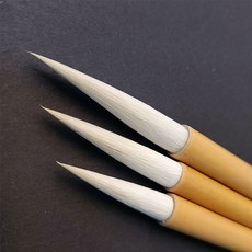 문항명필 서예 캘리그라피 동양화 바림 붓촉이 긴 대나무 전통 붓 세트, 양호필대중소3종, 1세트