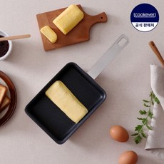 쿡에버 통3중 미니 계란말이팬 스텐 사각팬 202599, 통3중 사각팬 24cm 세트(플랫뒤집개 포함)
