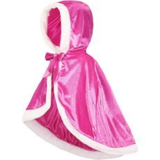 유니타입 여아용 후드 망토 공주 코스튬 드레스업 겨울 크리스마스 휴일 파티 코스프레용